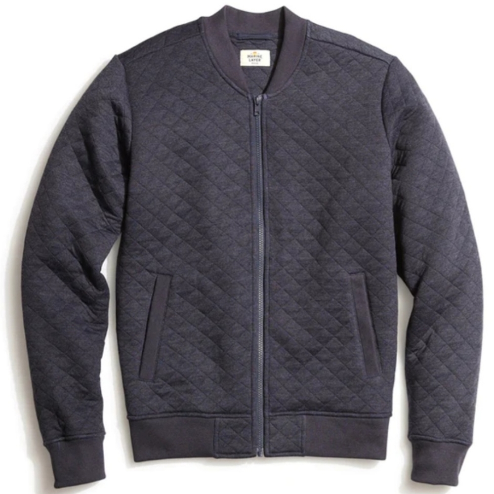 Marine Layer Men's Bowerman Quilted Bomber Jacket